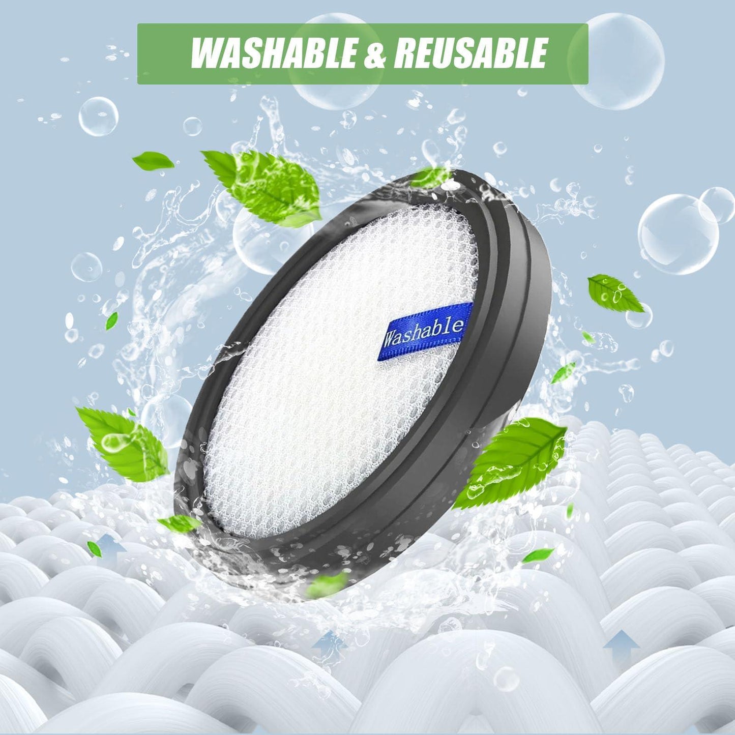 x Replacement Filter for PrettyCare W200/W300/W400/P1/P2 Vacuum Cleaner, Washable..