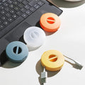 Set of 4 cable holders, empty, retractable, compact and versatile, for USB cables, charging cables and small accessories R.