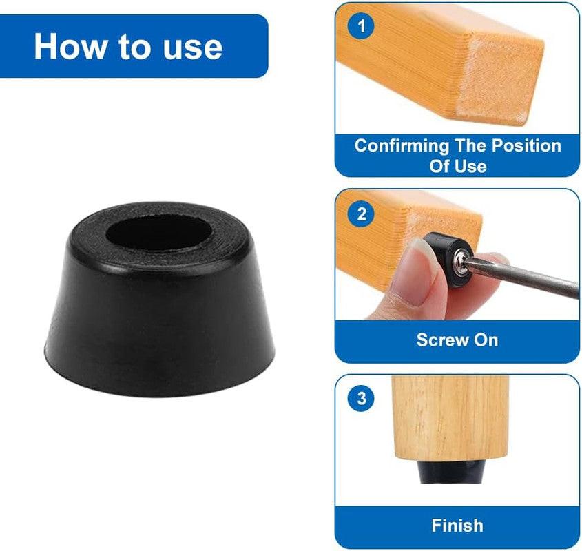 Rubber Feet for Cutting Boards Compatible with Multiple Brands 50 Pieces with Stainless Steel Screws Anti-Slip Buffer.