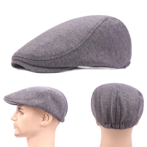 Unisex Cotton Beret - Soft Casual Solid Color Cap for Men and Women with Compatible with Apple Compatibility, White, One Size