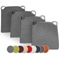 Trapezoidal Chair Cushions Set of 4 Comfortable Seat with Inner and Outer Velcro Dimensions 42cm Back 35cm Front