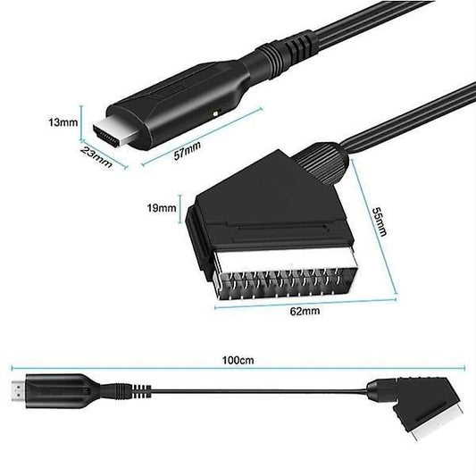 SCART to HDMI Converter Adapter 1080P Plug and Play.