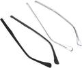 2 Sets Eyeglass Replacement Temples with Nose Pads Fit Glasses Repair Kit Includes Screws Washers Screwdriver of Durable Transparent Arms for Eyewear.