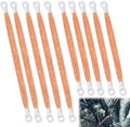 10pcs Universal Automotive Ground Straps, 10/12 inch Engine Ground Strap Kit Braided Copper Ground Straps Automotive Ground Strap Wire Ground Strap Connectors for Most Cars (Copper).