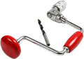 Swing Bit Brace with 4 Jaw Chuck, Hand Drill Manual Hand Crank Drill with A Bit,Carpenters Brace for Wood Plastic Acrylic, Woodworking Hole Punch Tool,10inch.