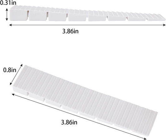 12 Pack White Multi Purpose Furniture Plastic Shims for Leveling Extreme Weight Capacity Wedges Easy to Snap Cut-to-fit Size Leveler for Toilet Shims, Doors, Windows, Sheds, Table