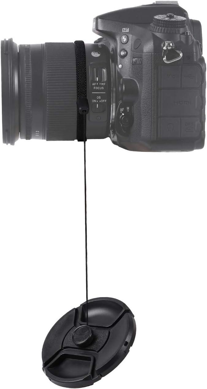 2 Pack 58mm Snap-On Center-Pinch Lens Cap, Compatible with Canon EOS Rebel T7 T6 T5 T100 4000D T8i T7i T6s T6i T5i T4i T3i T2i T1i SL3 SL2 SL1 XSi XTi with EF-S 18-55mm Kit Lens.