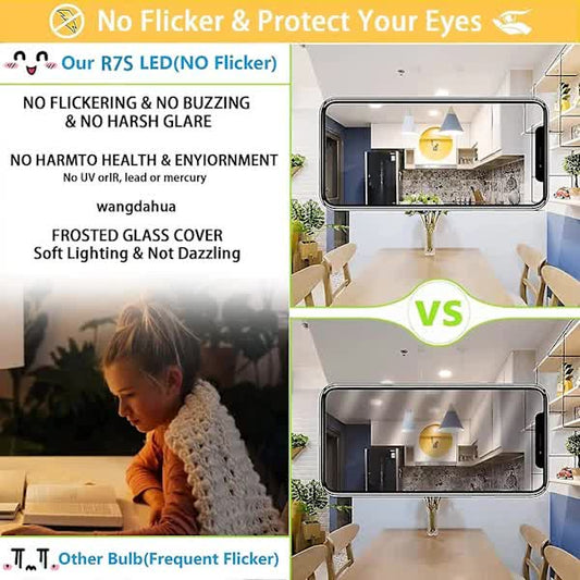 2 Pcs R7s 118mm 30W Dimmable LED Bulb Warm White 3000K Flicker Free