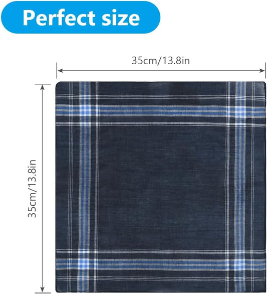 Men's Cloth Handkerchiefs, 24 Pcs Cotton Handkerchiefs for Men, Traditional Handkerchief for Men, 36 cm x 36 cm, 24 Pcs, One Size