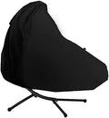 Updated Classic Waterproof Hammock Swing Chair Cover Patio Hanging Chaise Lounge and Stand Cover 73 Inch Outdoor Accessory Hanging Curved Steel Chaise Lounge Chair Covers (Black) (Black)