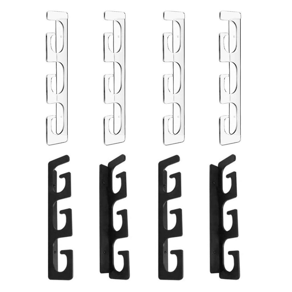 Fishing Rod Holders for Wall and Ceiling, Set of 6, 0.46 Size, Black, Garage Storage.