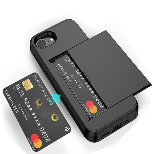 iPhone 16E Case with Card Holder Black | Compatible with iPhone 16E.