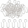 Heavy Duty Zinc Curtain Clips, 40 Pieces 50x2.5mm Curtain Rail Hooks for Door Curtains