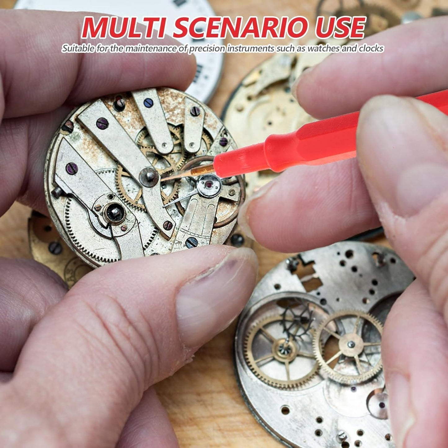 1 Set Plastic Watch Repair Kit Professional Plastic Watch Oiler Set for All Watches and Pocket Watches Small Portable Pen with Oil Cup Easy Use.