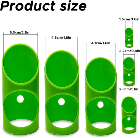 6PCS Pipe Insulation Cutting Guideï¼ Molded Foam Pipe Cutter Tool with 15MM-53MM Insulation Cutting Fixture for Home/Industrial/Commercial Plumbing + Bonus 59" Tape Measure (Green).