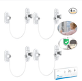 Window Locks - 4-pack window locks, window stops, child-proof window locks, door locks - White.