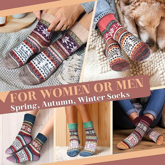 Socks (5 pairs) - Home Socks - Women's Christmas Socks - Winter Warm Women's Socks - Christmas Gift for Mothers, Daughters, Grandmothers, Babysitters, Young Girls, Sisters - Christmas Gifts for Women - Christmas Socks