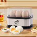 Electric Egg Boiler - Egg Boiler 6 Eggs - Made of Stainless Steel - Intelligent Steamer with Automatic Shut-Off.