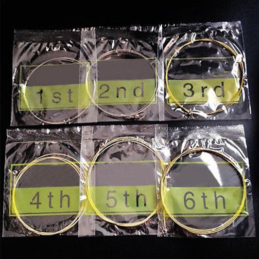 Guitar Strings - 6 Strings - Rust Resistant and Durable - Clear Tone - Folk Guitar Strings - Folk Guitar Steel Strings (Copper Strings).