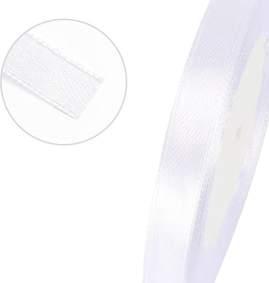 Gift Wrap Ribbon - 22mm Off-White Satin Ribbon - 10mm Wide - Suitable for Gift Wrapping, Valentine's Day Decorations, Heavy Fabrics - Handmade and Wedding Decorations - Gift Wrapping