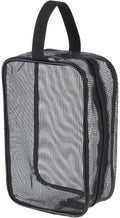 Toiletry Bag - Black Mesh Toiletry Bag - Perfect for travel, toiletry bag organizer, gym, camping
