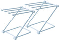Storage Rack (Set of 2) - Kitchen Storage Rack - Space-Saving - Folding Rack - With 4 Supports, Corrosion-Resistant, Suitable for Storing Dishcloths, Cups and Baby Bottles - PP Material (Blue)