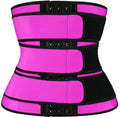 Women Sweat Reducer Training Belt - Sweatband - Waist Trainer - Slimming Belly Band - 3-Row Closure & Breathable Material - Extended Sizes (S to 6XL) - Red, XXL