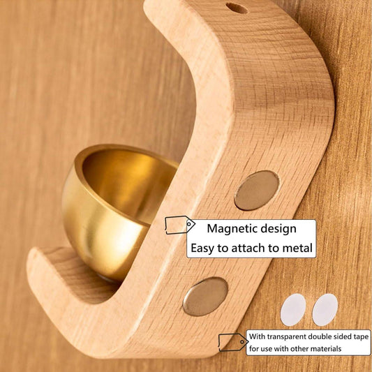 Wind Chime - Magnetic Wind Chime - Wooden Doorbell - Wooden Shop Bell - For Opening Doors (Light Brown).
