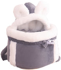Cat Bed - Backpack for Pet Travel - Can be used as a cat basket indoors - Side pockets to keep your hands warm - Wide shoulder straps - Best choice for traveling with small pets (Gray, Size L: 33*25*27)