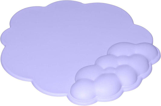 Mouse Pad - Mouse Pad with Wrist Rest - Ergonomic Mouse Pad - Mouse Pad with Leather Surface, Suitable for Computers, Laptops, Office, Home and Travel, with Non-Slip Bottom - Purple.