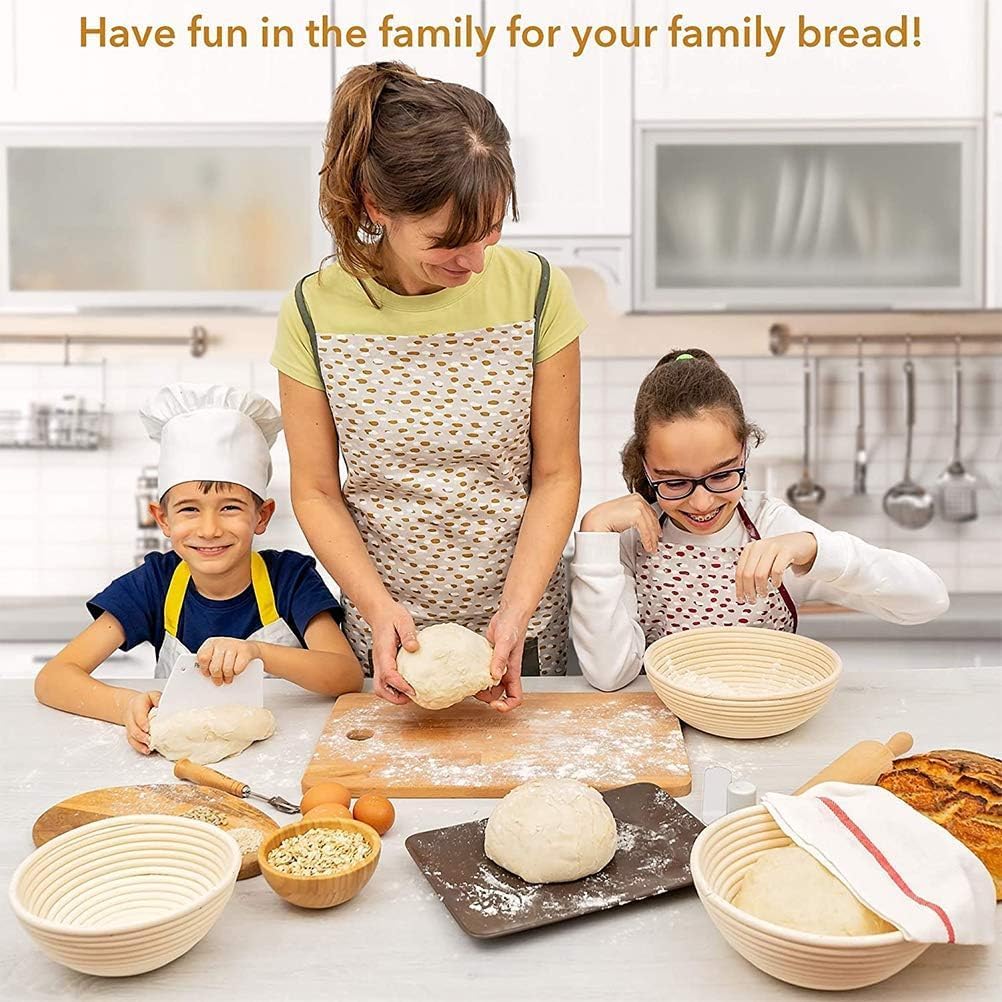Proofing Basket - Bread Baking - Banneton | 25*15*8cm - Bread Proofing Basket - Oval Proofing Basket - Rattan Bread Pan - Dough Basket - incl. Dough Linen | 1 piece