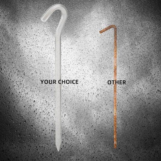 Tent peg - 8 cm / 7 inch - Metal aluminum awning peg - Camping peg Tent anchor - Silver.