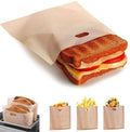 Toaster Bags - Pack of 10 - Reusable Toaster Bags - Heat Resistant Non-Stick Toaster Bags - For Baking Cheese and Snacks - 16.5 x 16 cm.