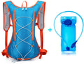 Backpack with 2L Water Bag - Running Vest - Adjustable Lightweight Cycling Backpack - Suitable for Hiking and Cycling(Blue)