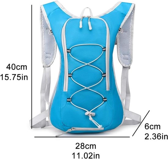 Backpack with 2L Water Bag - Running Vest - Adjustable Lightweight Cycling Backpack - Suitable for Hiking and Cycling(Red)