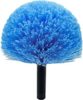 Dust brush head - 8" diameter blue screw head for spider web vacuum cleaners.