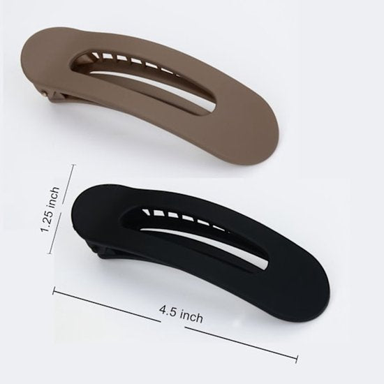 Black flat hair clips - Flat hair clips for women - Flat hair clips for thin and thick hair - Large flat hair clips 4-pack black