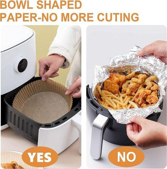 100 Airfryer Baking Pans - Round Baking Pans 23cm - Food Safe - BPA Free - Non-Stick Airfryer Pans - Easy to Clean - Suitable for Airfryers from 3-8 litres.