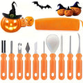 10-Piece Jack-O'-Lantern Cutting Knife Set - Halloween - Baking Tools - Clay Stainless Steel Cutter