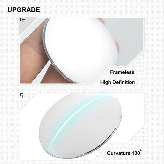 Blind Spot Mirrors - Round, frameless, 360° rotating mirror - Adjustable, high-resolution convex glass mirror - Maximizes rear visibility - Universal design - Suitable for cars, SUVs and trucks - Improves driving safety.