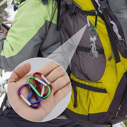 10-Pack Carabiners - D-Ring Clamps - Durable Keychains - Camping Accessories - Suitable for Outdoor Fishing - Hiking - Backpacks.