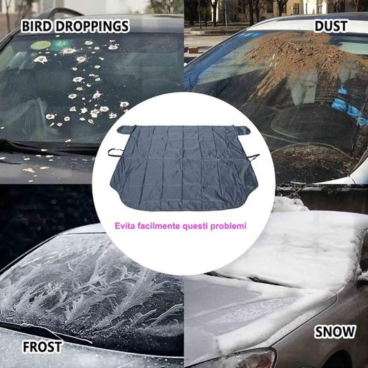 Windshield Cover - 147*90cm Winter Car Windshield Cover - Antifreeze Window Snow Cover - Car Anti-Ice and Antifreeze Snow - Black