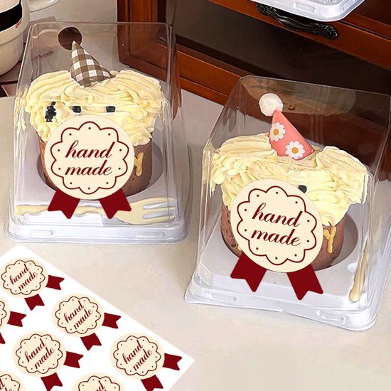 Stickers - 120 sheets - Baking stickers - Adhesive stickers for closing packaging of cakes and desserts - Decorative self-adhesive labels