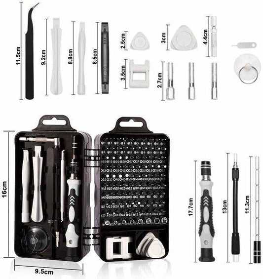 115-Piece Precision Screwdriver Set - Magnetic for Phone, Laptop & Electronics - Professional Repair Kit with Storage Case.