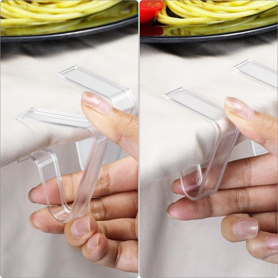 Tablecloth Clips - Pack of 24 - Transparent Tablecloth Clips - Windproof Tablecloth Clips - Suitable for Weddings and Parties