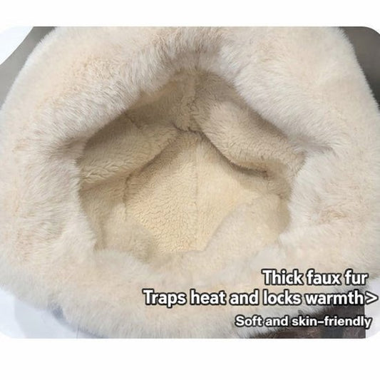 Fleece winter hat - Warm hat with thickened ear flaps - Soft, comfortable and frost-resistant - Stylish winter accessory - Color: Black