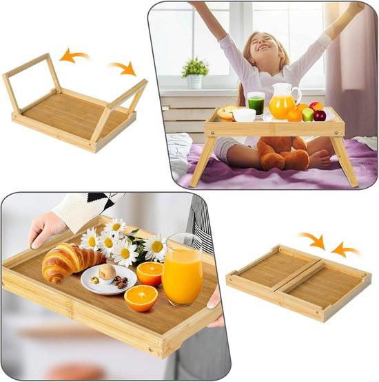 Folding table - Camping table - Portable folding table - Can be used as a dining table, TV table, laptop table, snack table, sofa table or work table - Natural wood color.