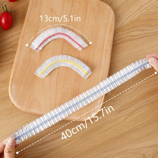 100 pieces food covers plastic stretch, food covers reusable food storage bags kitchen supplies for fruit/vegetables/meat/food