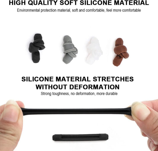 Silicone Ear Hooks - Eyeglass Accessories - Anti-slip and Anti-fall Leg Straps - Fixed Glasses Frame - Suitable for Reading, Sports and Other Activities - 10 Pairs.