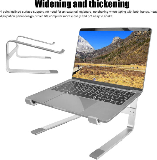 Laptop Stand - Riser - Ergonomic Desktop Computer Stand Made of Aluminum Alloy - with Anti-slip Pads and Ventilation Design - Suitable for 10-17.3 Inch Laptops.